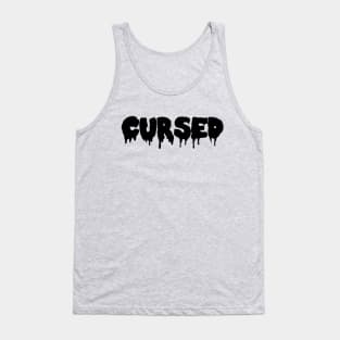 cursed but this time in dark font Tank Top